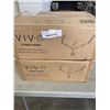 Image 1 : 2 VIVO TRIPLE MONITOR DESK MOUNTS, 2 PNEUMATIC ARMS AND ONE FIXED