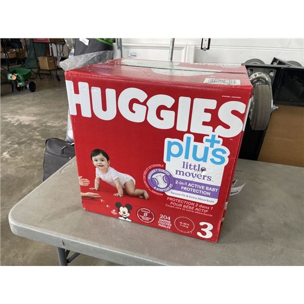 NEW BOX OF HUGGIES LITTLE MOVERS SIZE 3 DIAPERS
