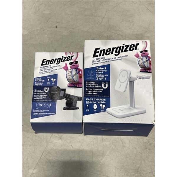 ENERIGIZER MAGNETIC WIRELESS CHARGER 3 IN 1 AND ENERGIZER ULTIMATE MAGNETIC WIRELESS CAR CHARGER