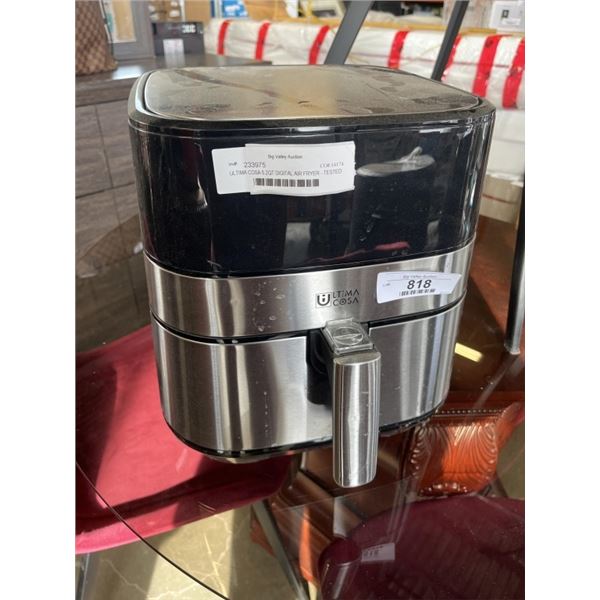 AS NEW ULTIMA COSA 5.2QT DIGITAL AIR FRYER - TESTED WORKING, RETAIL $229