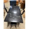 Image 1 : BLACK METAL DINING TABLE WITH 4 BLACK METAL CHAIRS