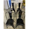 Image 3 : BLACK METAL DINING TABLE WITH 4 BLACK METAL CHAIRS