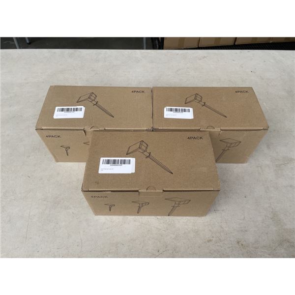 12 NEW SOLAR SPOT LIGHTS, 3 PACKS