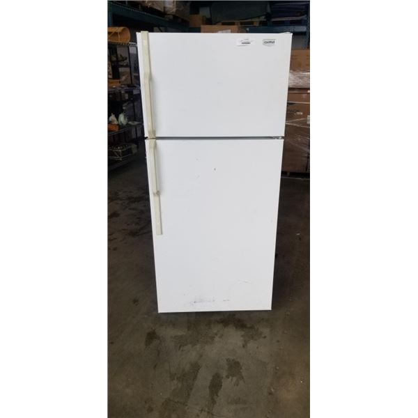 MOFFAT WHITE FRIDGE WITH UPPER FREEZER, WORKING