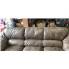 Image 2 : GREY AND BEIGE LEATHER COUCH
