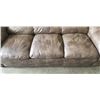 Image 3 : GREY AND BEIGE LEATHER COUCH