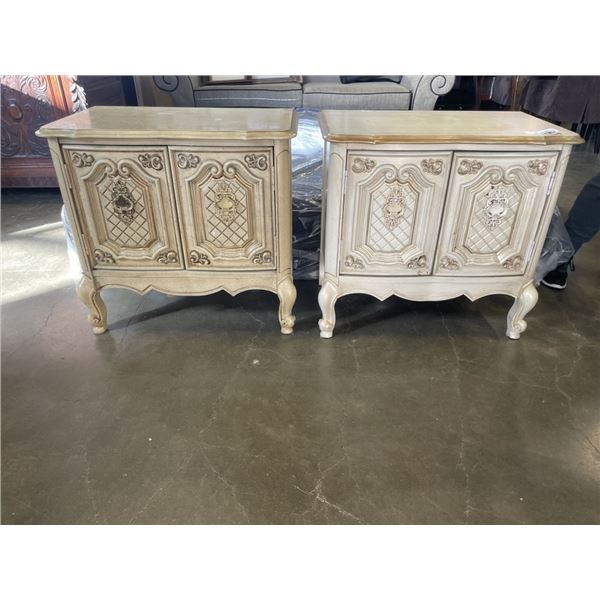PAIR OF 2 DOOR NIGHTSTANDS