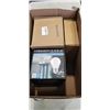 Image 1 : LARGE LOT OF NEW E26 AND A15 LED LIGHT BULBS AND 4 NEW 8PC PACKS OF FIRE EXTINGUISHER SIGNS