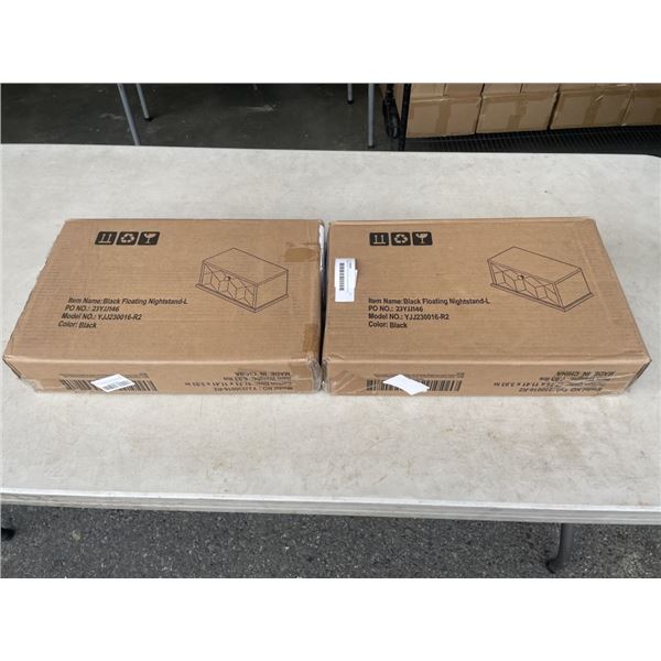2 NEW BLACK FLOATING NIGHT STANDS