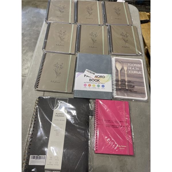 ASSORTED NEW PLANNERS AND JOURNALS