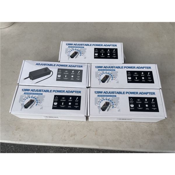 5 NEW ADJUSTABLE POWER ADAPTERS