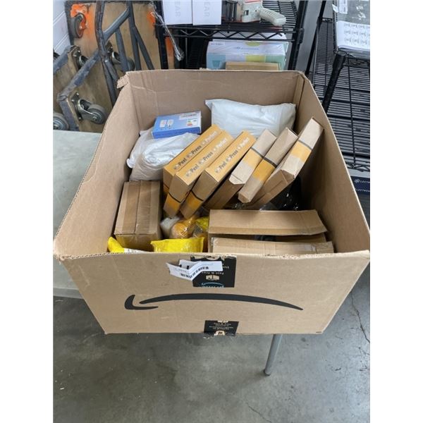 LARGE LOT OF NEW AMAZON OVERSTOCK HARDWARE, INSTA TRIM KITS, METAL HANGERS AND MORE