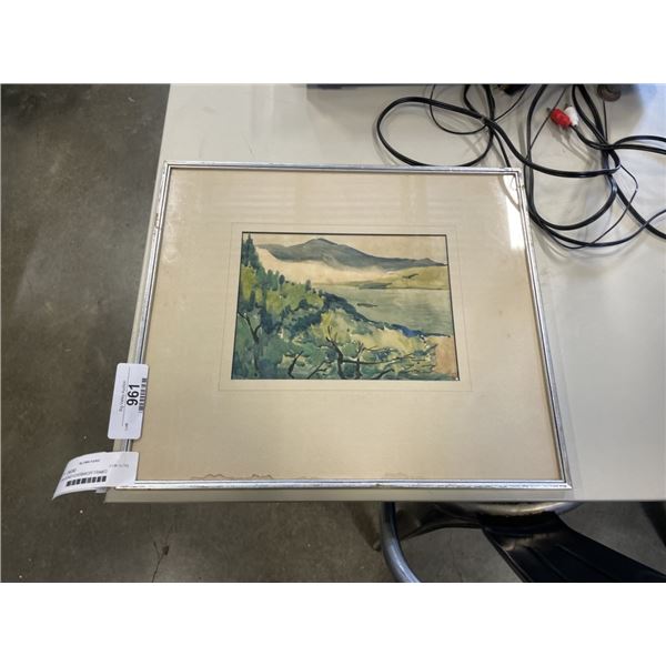 1930'S SERGEI SCHERBAKOFF FRAMED WATERCOLOR, APPRAISED AT $75