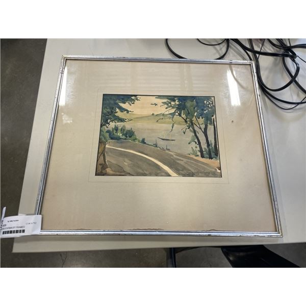 1930'S SERGEI SCHERBAKOFF FRAMED WATERCOLOR, APPRAISED AT $75