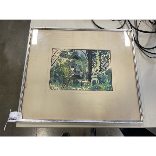 1930'S SERGEI SCHERBAKOFF FRAMED WATERCOLOR, APPRAISED AT $75