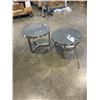 Image 4 : PAIR OF MODERN NESTING ROUND GLASS TOP ENDTABLES