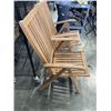 Image 3 : 2 TEAK FOLDING PATIO CHAIRS