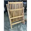 Image 4 : 2 TEAK FOLDING PATIO CHAIRS