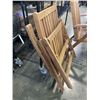 Image 5 : 2 TEAK FOLDING PATIO CHAIRS