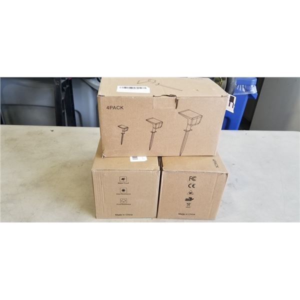 12 NEW SOLAR SPOT LIGHTS, 3 PACKS