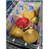 Image 3 : RATTAN PICNIC BASKET AND VINTAGE PICNIC WARE