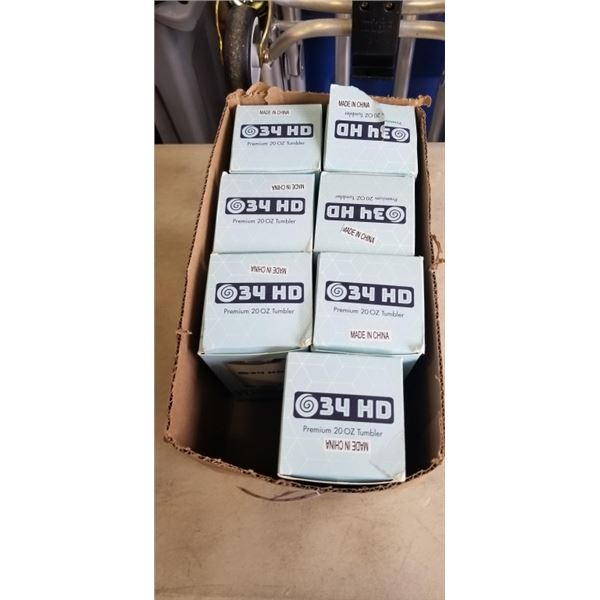 7 NEW 20 OZ STAINLESS STEEL TUMBLERS