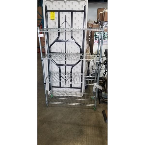 4 TIER CHROME RACK 36" WIDE 54" TALL