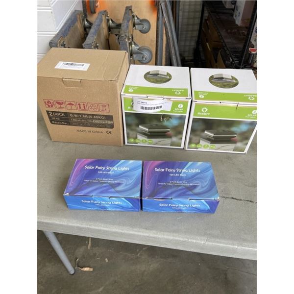 NEW SOLAR POST CAPS, FAIRY STRING LIGHTS AND SPOT LIGHT