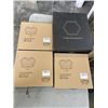Image 1 : NEW HEXAGON FLOATING SHELF SET OF 5 AND 3 NEW HEART SHAPED WALL SHELVES