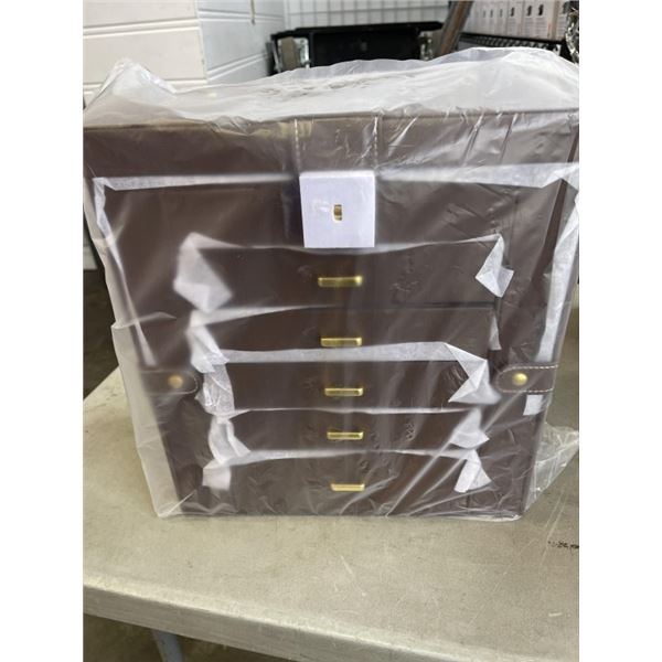NEW LEATHER 6 TIER JEWELLERY ORGANIZER