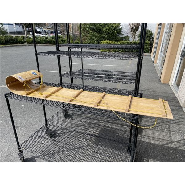 VINTAGE WOODEN SLEIGH 70 INCH LONG