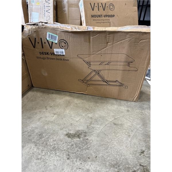 VIVO VINTAGE BROWN DESK RISER