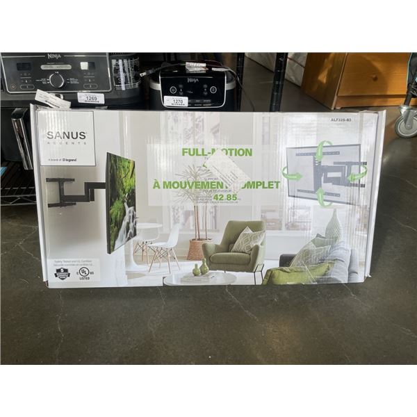 SANUS ACCENTS 42"-85" FULL MOTION TV WALL MOUNT, RETAIL $249
