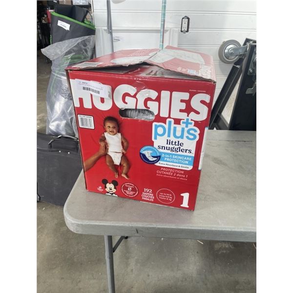 NEW BOX OF HUGGIES LITTLE SNUGGLERS SIZE 1 DIAPERS