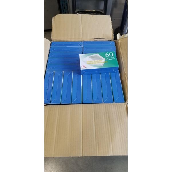 CASE OF NEW MAILER ENVELOPES - 36PKS PER BOX, 60 PER PACK, 2160 TOTAL ENVELOPES