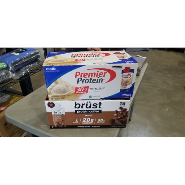 2 CASES OF PROTEIN SHAKES - COLDBREW AND VANILLA, MISSING SOME BOTTLES