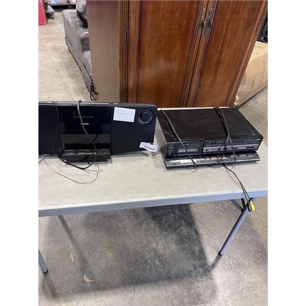 PHILIPS CD MODEL DCM278/37 WORKING AND AIWA STEREO CASSETTE DECK