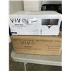 Image 1 : VIVO PNEUMATIC ARM DUAL MONITOR WALL MOUNT AND VIVO BLACK PULL OUT 3 LEVEL UNDER DESK DRAWER