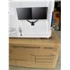 Image 3 : VIVO PNEUMATIC ARM DUAL MONITOR WALL MOUNT AND VIVO BLACK PULL OUT 3 LEVEL UNDER DESK DRAWER