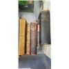 Image 2 : COLLECTION OF ANTIQUE LEATHER BOUND BOOKS INCLUDING COLUMBUS HARD COVER, VINTAGWE COCA COLA BOTTLE, 