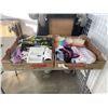 Image 1 : 2 TRAYS OF BUEATY SUPPLIES AND GIRL ITEMS  -NEW UNDERWEAR, BUBBLE POPPERS, BLOW DRYER, ETC