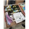 Image 4 : 2 TRAYS OF BUEATY SUPPLIES AND GIRL ITEMS  -NEW UNDERWEAR, BUBBLE POPPERS, BLOW DRYER, ETC