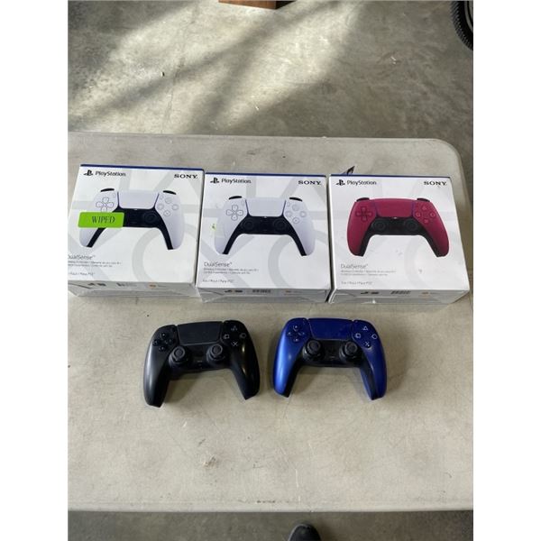 5 PS5 DUALSENSE WIRELESS CONTROLLERS DEFECTIVE STORE RETURNS