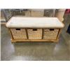 Image 1 : MODERN ENTRY BENCH WITH STORAGE BASKETS