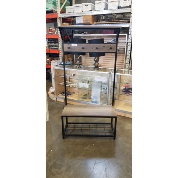 MODERN COAT RACK ENTRANCE BENCH