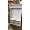 Image 1 : WHITE ENTRY COAT RACK BENCH