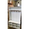 Image 3 : WHITE ENTRY COAT RACK BENCH