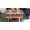 Image 1 : ANTIQUE TEAK DINING TABLE AND MATCHING BENCH