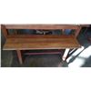 Image 2 : ANTIQUE TEAK DINING TABLE AND MATCHING BENCH