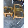 Image 1 : 2 PIECEE RATTAN GLASS TOP COFFEE TABLE SET